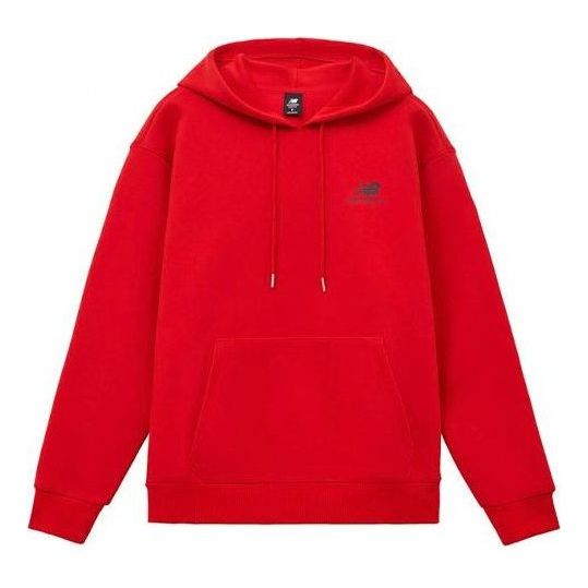 New Balance Logo Print Hoodie 'Red Black' AMT11308-ENR