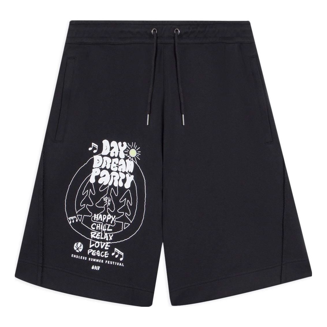 Li-Ning Endless Summer Festival Graphic Shorts 'Black' AKSSA79-3