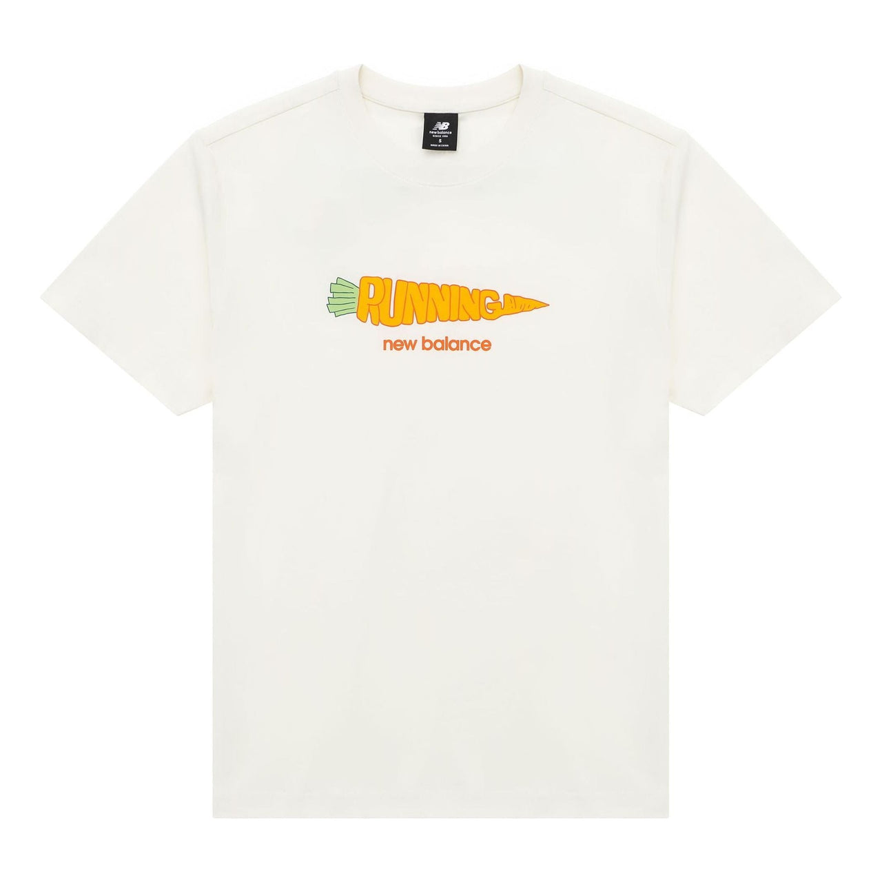 New Balance Running Graphic Tee 'White Orange' AMT31331-CIC