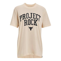 (WMNS) Under Armour Project Rock Heavyweight Campus T-Shirt 'Peach Puff' 1377449-804