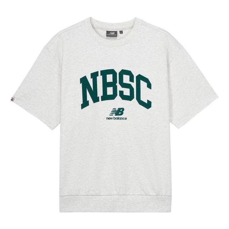 New Balance Logo T-Shirt 'White Green' 5CD25353-OA