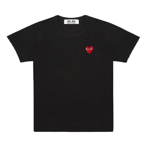 (WMNS) COMME des GARCONS PLAY Small Logo Tee 'Black' AZ-T107-051-1