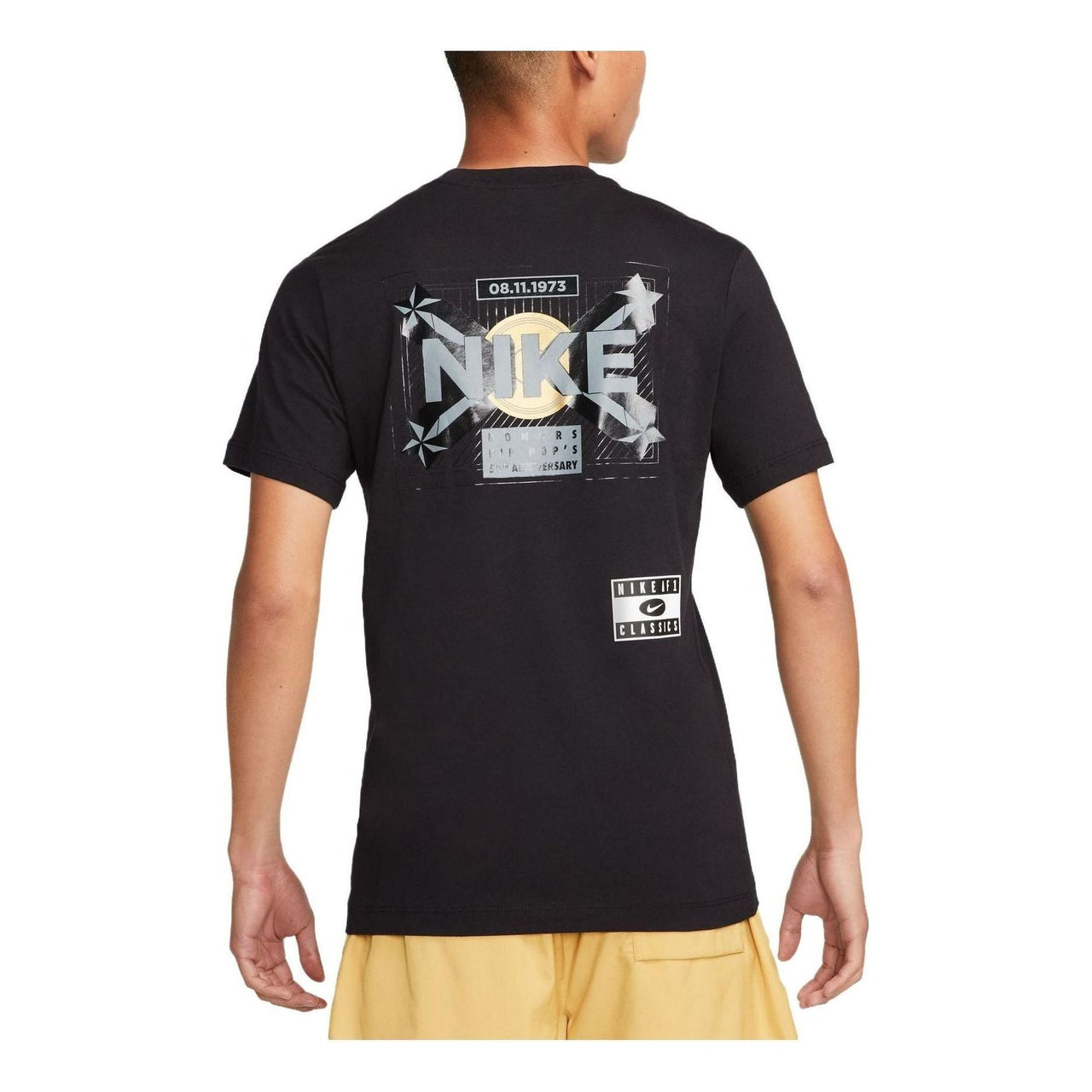 Nike HipHop Cotton Graphic T-Shirt 'Black' FB9773-010