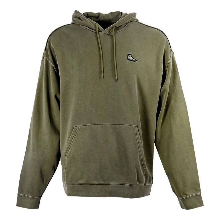 Converse Go-To Chuck Taylor Sneaker Patch Loose Fit Hoodie 'Olive Green' 10024025-A02
