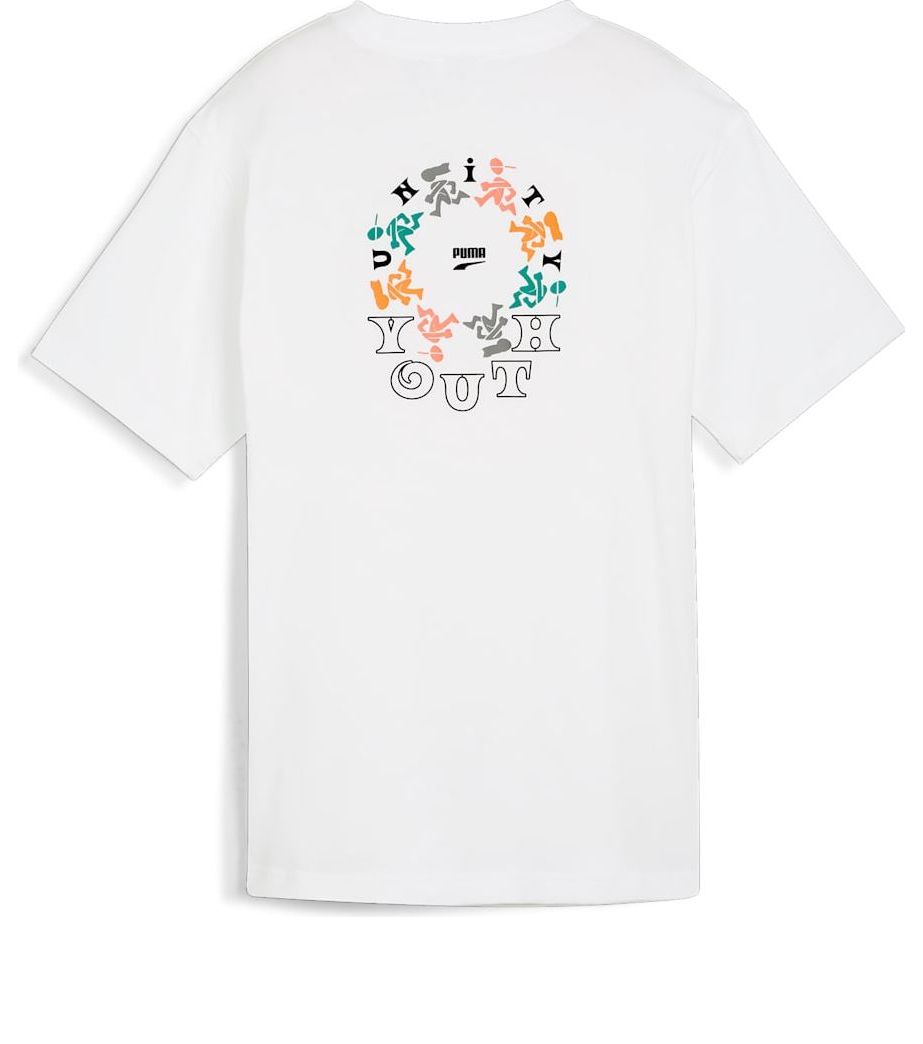 (WMNS) PUMA Youth Graphic T-shirt 'White' 626119-52