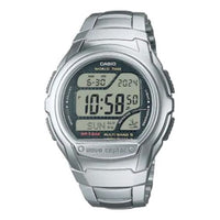 Men's CASIO Fashion Casual Stainless Steel Strap Quartz Stopwatch Business Watch Mens Silver Digital WV-58RD-1AJF