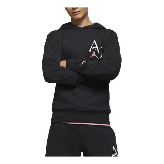 Air Jordan Logo Hoodie 'Black White' DM1411-010