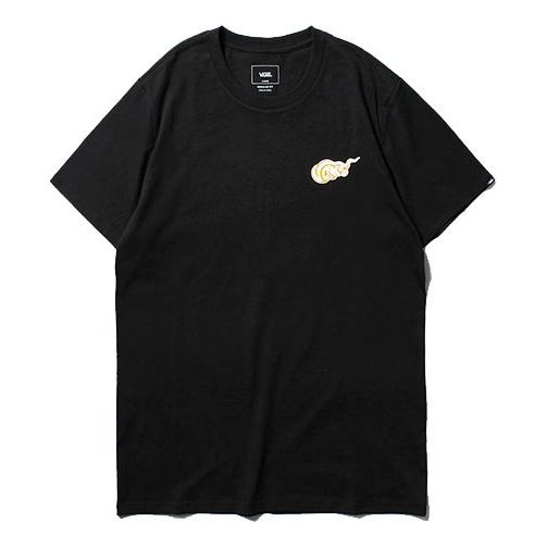 Men's Vans Asian Artist Crossover Series Printing Round Neck Short Sleeve Black VN0A4P5LBLK
