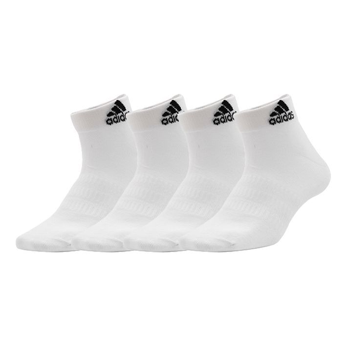 adidas Low Top Wear-resistant Solid Color Sports Basketball Socks Couple Style White DZ9405
