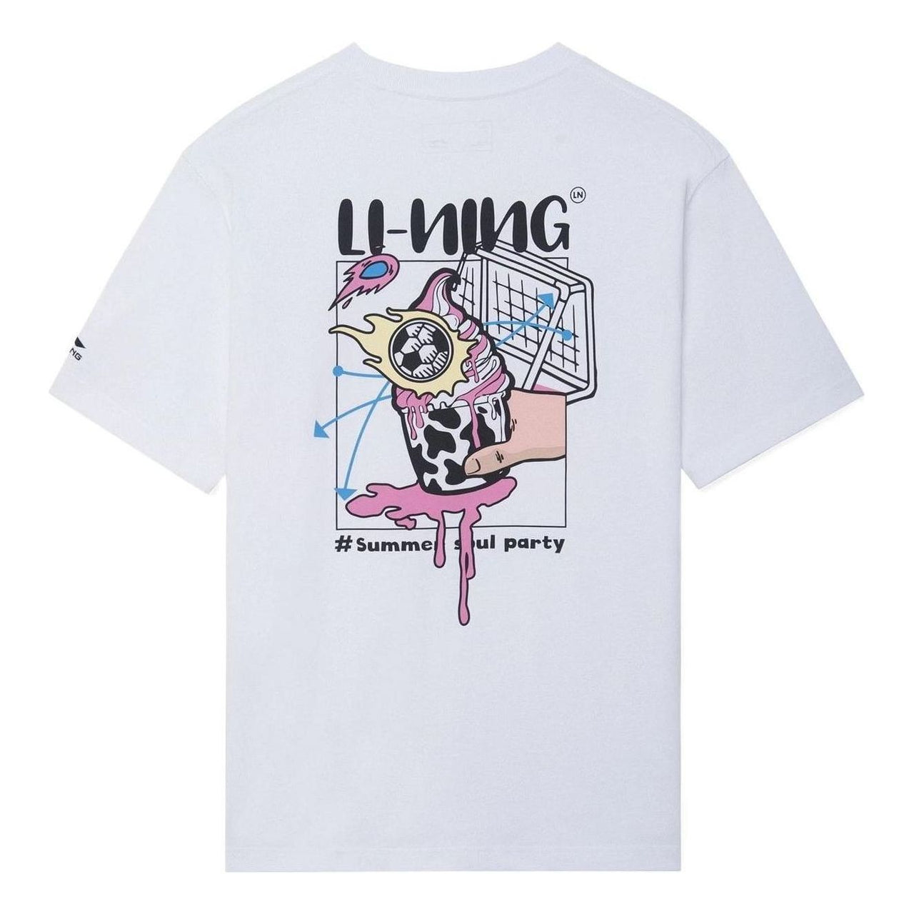 Li-Ning Summer Soul Party Graphic Loose Fit T-shirt 'White' AHSS329-6