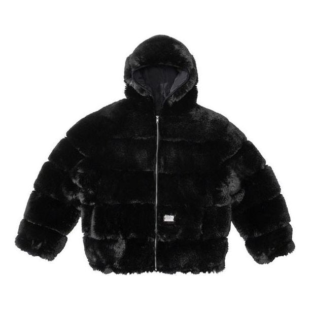 Supreme x WTAPS Faux Fur Hooded Jacket 'Black' SUP-FW21-343
