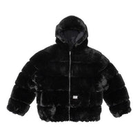 Supreme x WTAPS Faux Fur Hooded Jacket 'Black' SUP-FW21-343