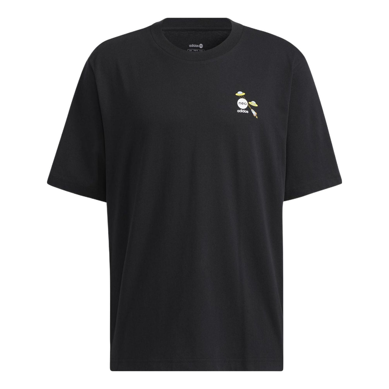 adidas neo M Sw Arc Slgn T Alphabet Sports Short Sleeve Couple Style Black HC9748