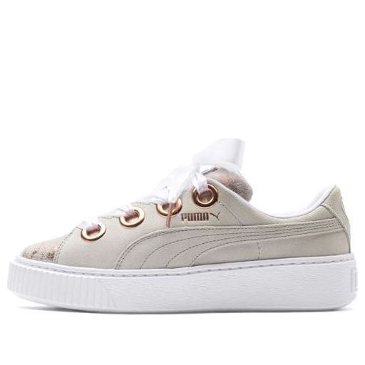 (WMNS) PUMA Platform Kiss Artica 'White Gold' 366707-01