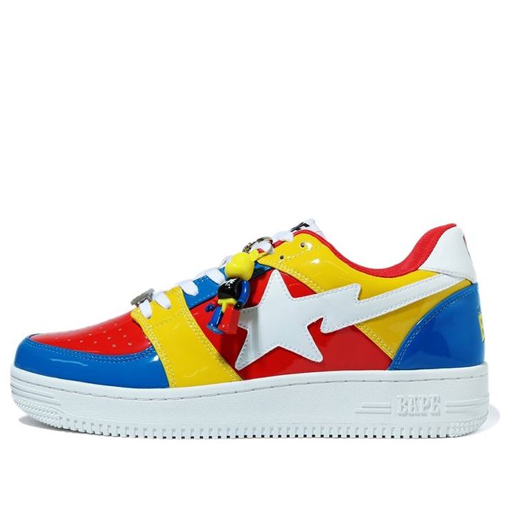 A BATHING APE Sta Low x Medicom Toy Red Blue 1G73-191-913