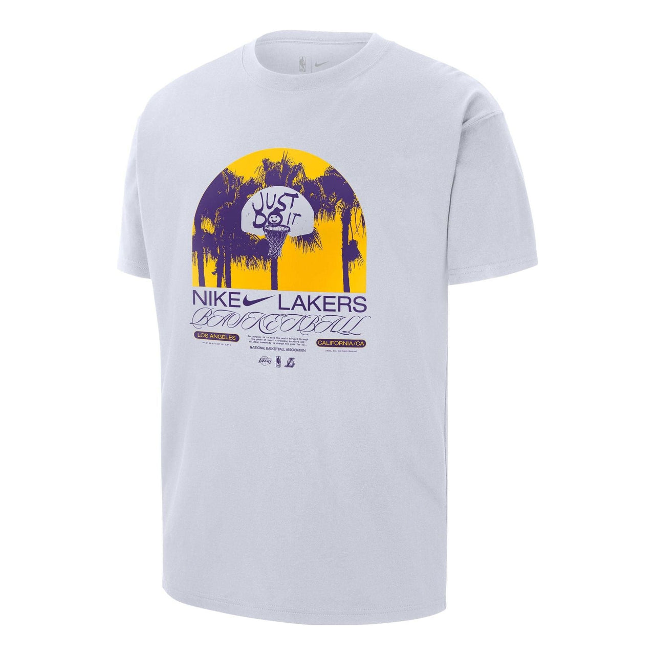 Nike LA Lakers Courtside T-Shirt 'White' DR6301-100