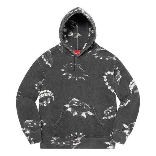 Supreme Studded Collars Hooded Sweatshirt 'Grey White' SUP-FW20-279