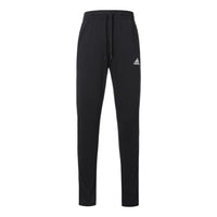 adidas Essentials Solid Color Slim Fit Running Sports Pants Black GK9222