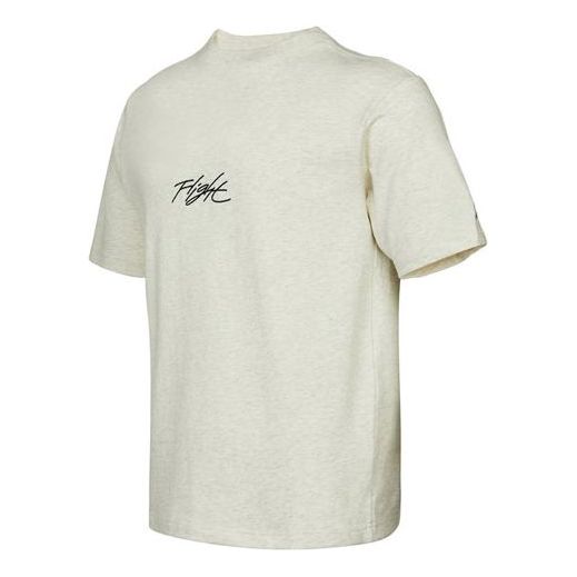 Air Jordan Flight Essentials Logo Sports Short Sleeve Men's Creamy/White DA9890-141