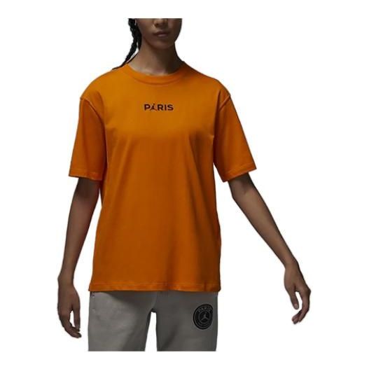 (WMNS) Air Jordan x PSG Paris T-Shirt 'Orange' DZ3261-834