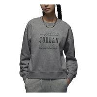 (WMNS) Air Jordan Crew-Neck Sweatshirt 'Grey' FZ2140-091