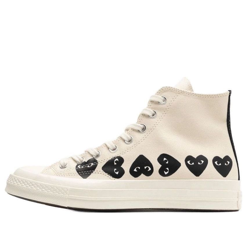 Converse x COMME des GARCONS PLAY Chuck 70 Hi 'Multi Heart - Milk Black' A08148C