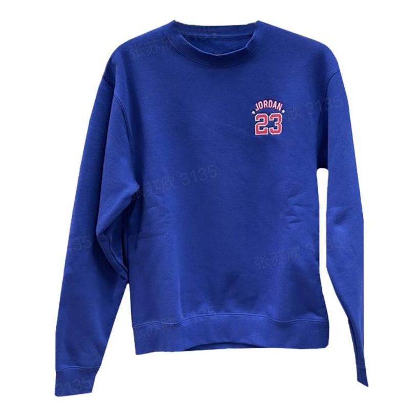 Air Jordan Fleece Crew Sweatshirt 'Blue' DR6421-455