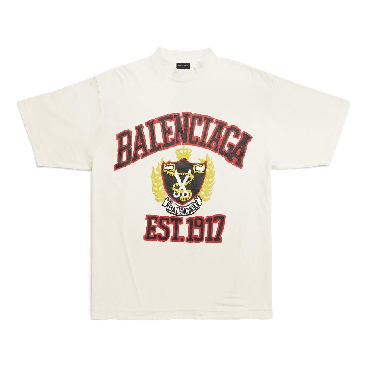 Balenciaga Est. 1917 Crest Logo T-shirt 'White' 739784TOVK19012