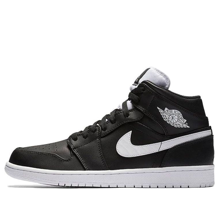 Air Jordan 1 Retro Mid 'Black White' 554724-038