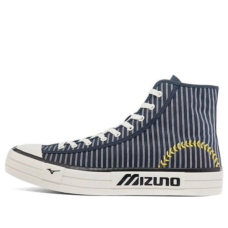 Mizuno Courts High Top Canvas 'Navy Stripes' D1GH220702