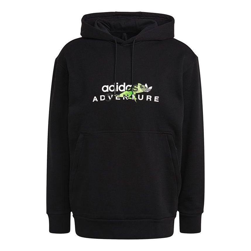 adidas originals Adv Logo Hoody Athleisure Casual Sports Printing Pattern Black GN2325