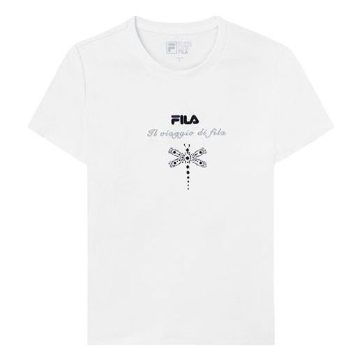 (WMNS) FILA Embroidery Logo Round-Neck White F11W138151F-WT