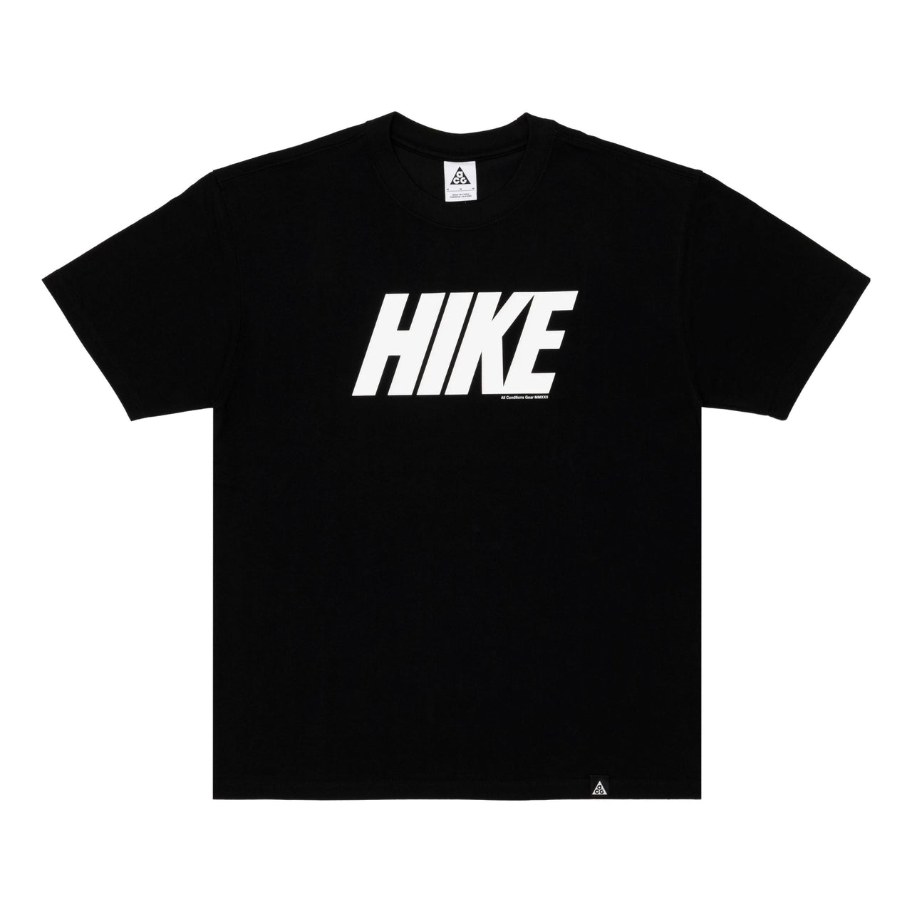 Nike SS22 ACG Alphabet Pattern Round Neck Pullover Short Sleeve Black DQ4953-010
