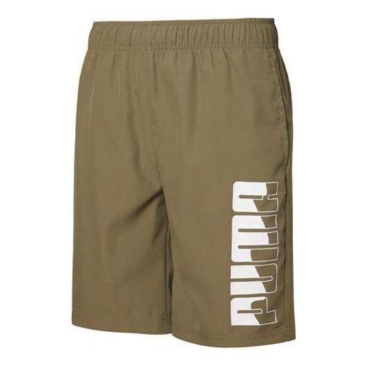 PUMA Logo Woven Shorts 'Brown' 846003-49