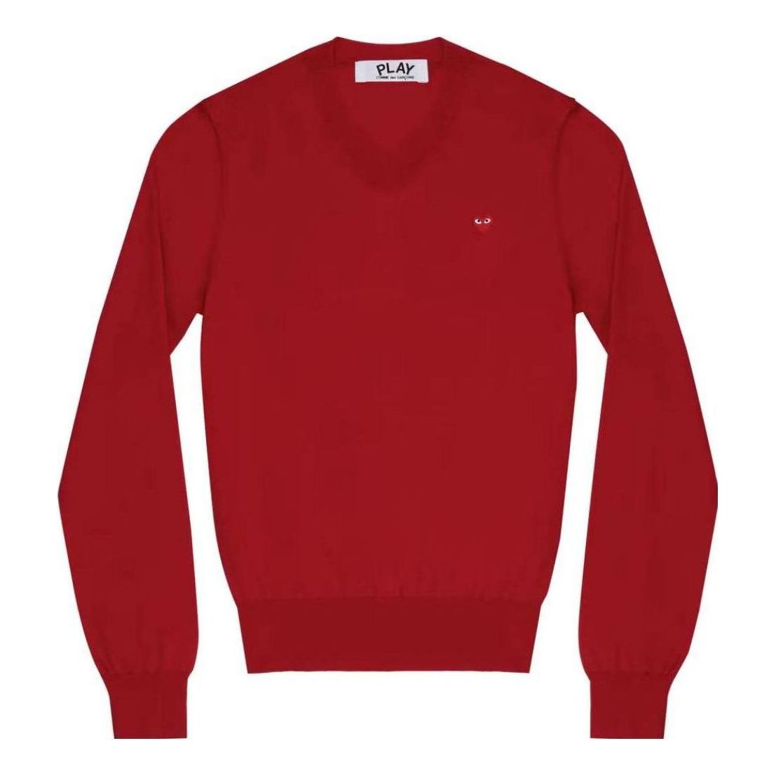 (WMNS) COMME des GARCONS PLAY L/S Basic T-Shirt Small Red Emblem 'Red' AZ-N051-051-3