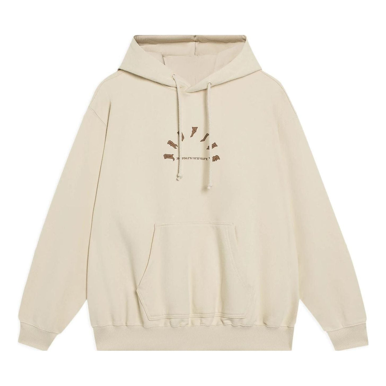 Li-Ning BadFive Cartoon Graphic Hoodie 'Light Brown' AWDT091-6