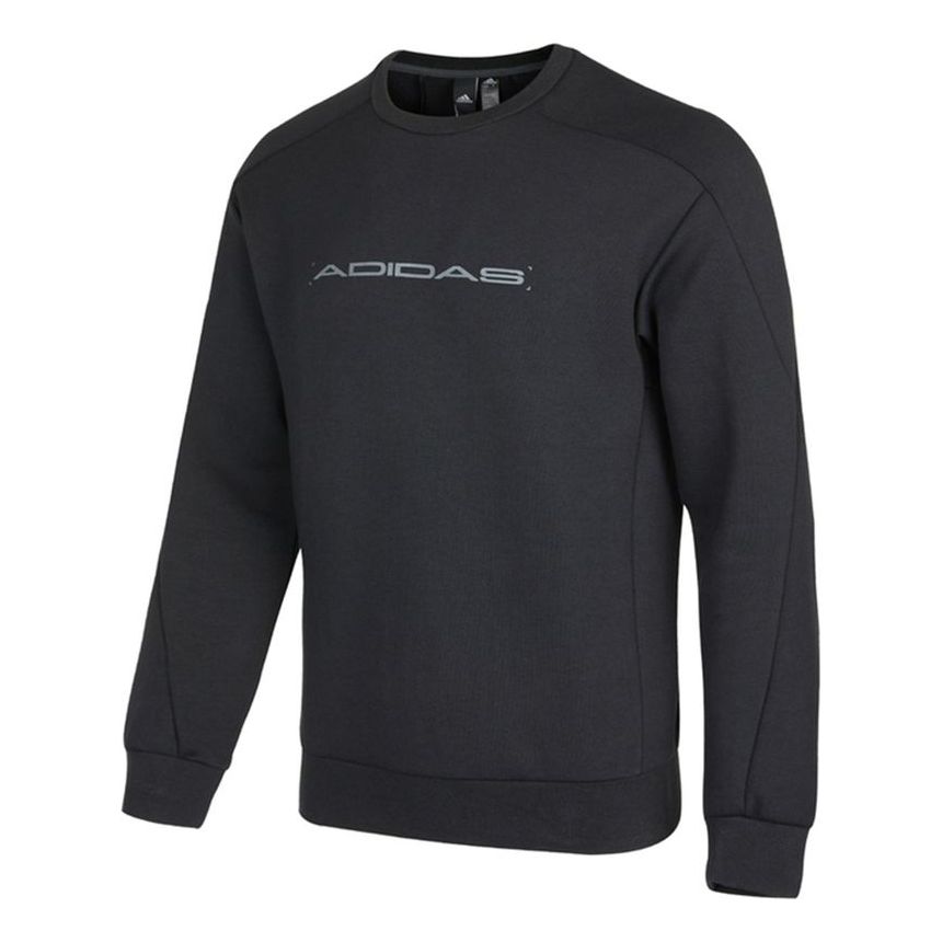 Men's adidas Th Eng Sweat Logo Printing Casual Sports Pullover Black H39272