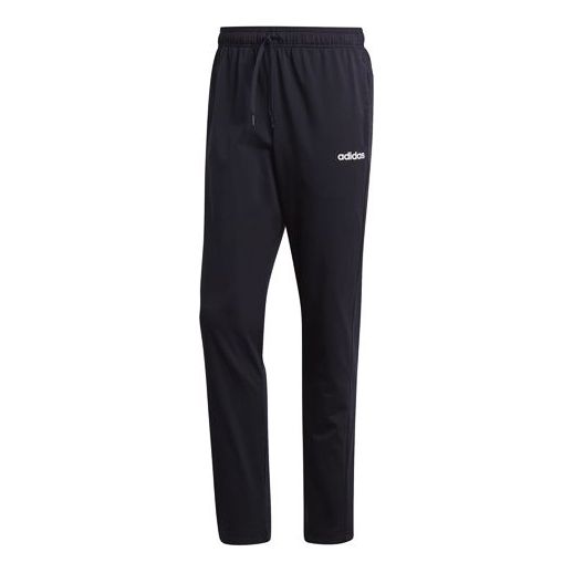 adidas Knitted Running Casual Sports Long Pants Men Black DU0378