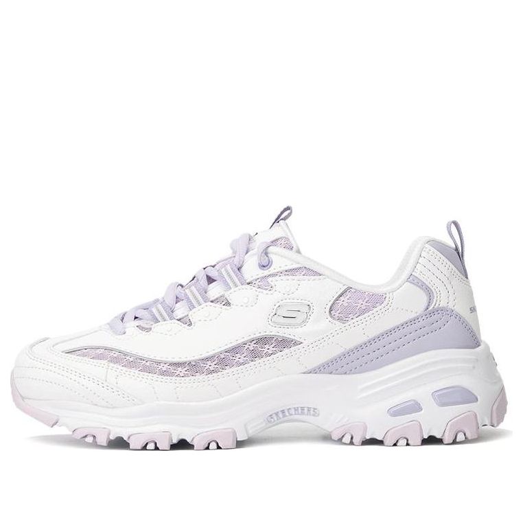(WMNS) Skechers D'lites 1.0 Sneakers 'White Purple' 896235-WLV