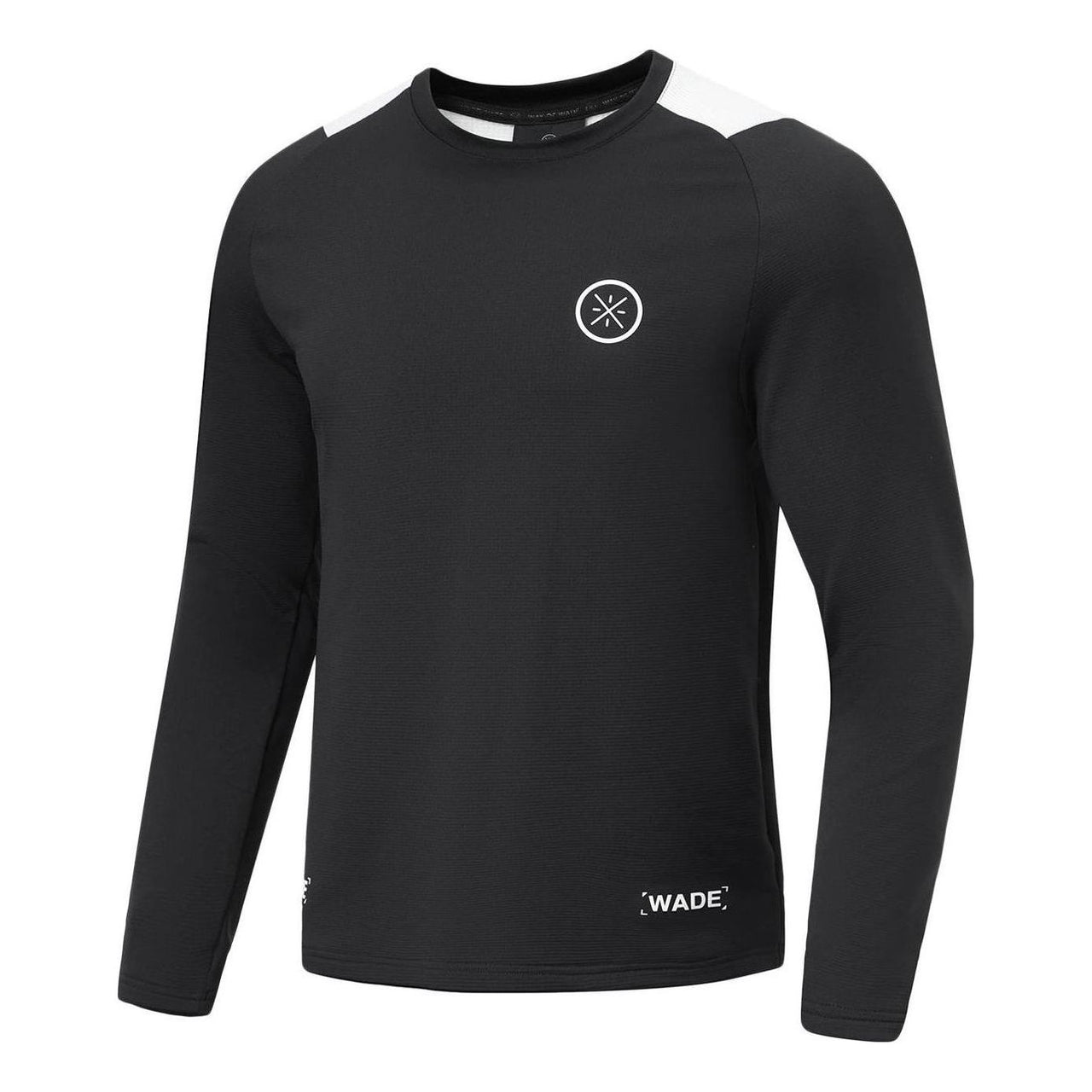 Li-Ning Way Of Wade Logo Warm Fleece Long Sleeve T-shirt 'Black White' ATLT109-1