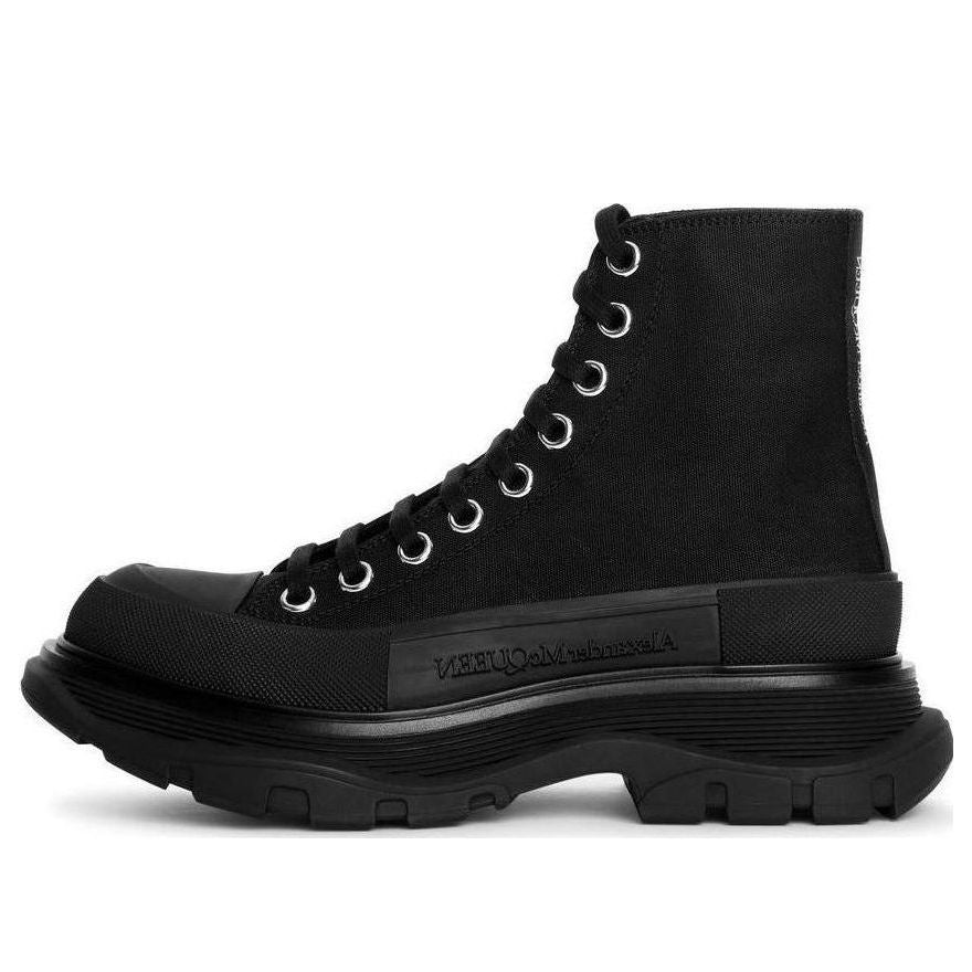 (WMNS) Alexander McQueen Tread Slick Boots 'Triple Black' 611706W4L321000