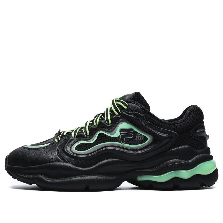 (WMNS) FILA FUSION Palatte Sneakers 'Black Green' T12W231119FBG