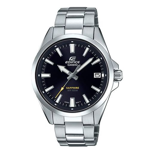 CASIO Waterproof EDIFICE Sapphire Crystal Mens Silver Analog EFB-107D-1AVUPR