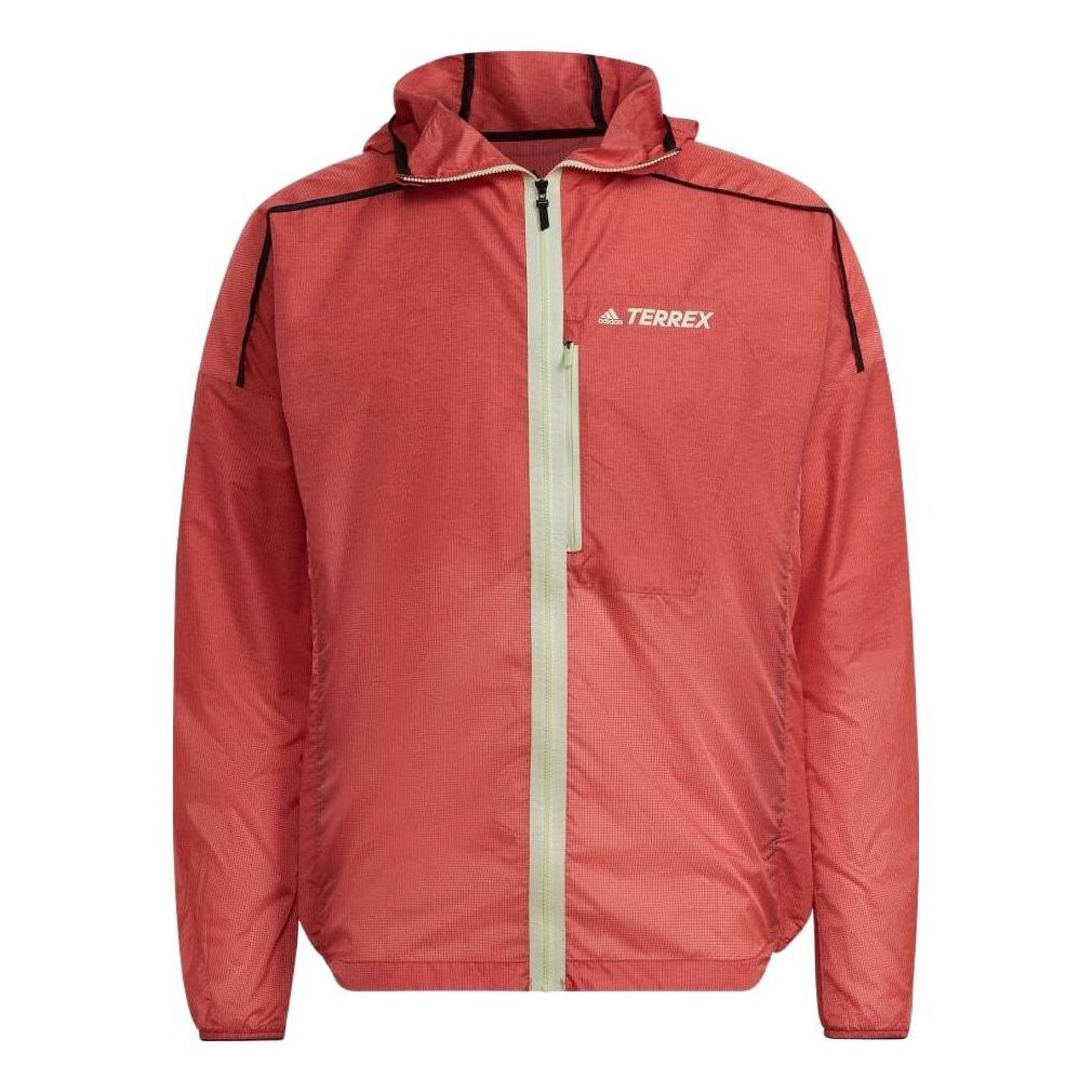 Men's adidas Reflective Windproof Logo Alphabet Hooded Jacket H11744