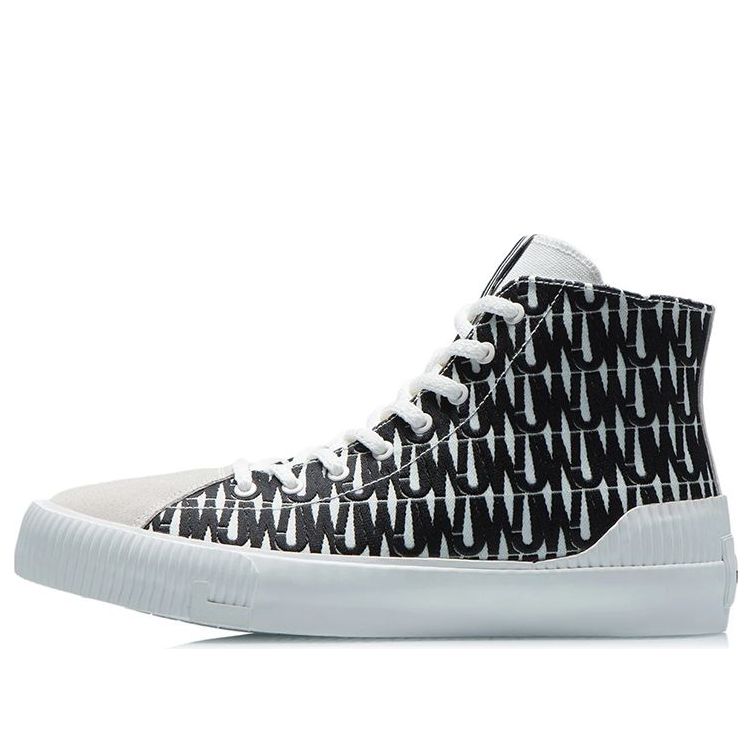Li-Ning x Jason Wu Canvas Hi Shoes 'Black White' AGCR484-4