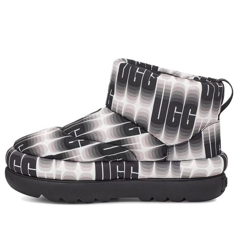(WMNS) UGG Classic Maxi Wavelength Mini Boot 'Black and White' 1132915-BWHT