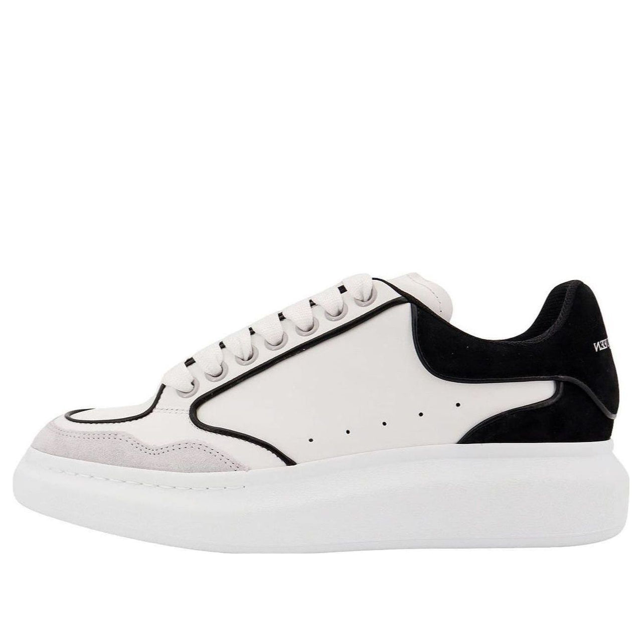 Alexander McQueen Oversized Leather Sneakers 'White Black' 777300WIE9J8732