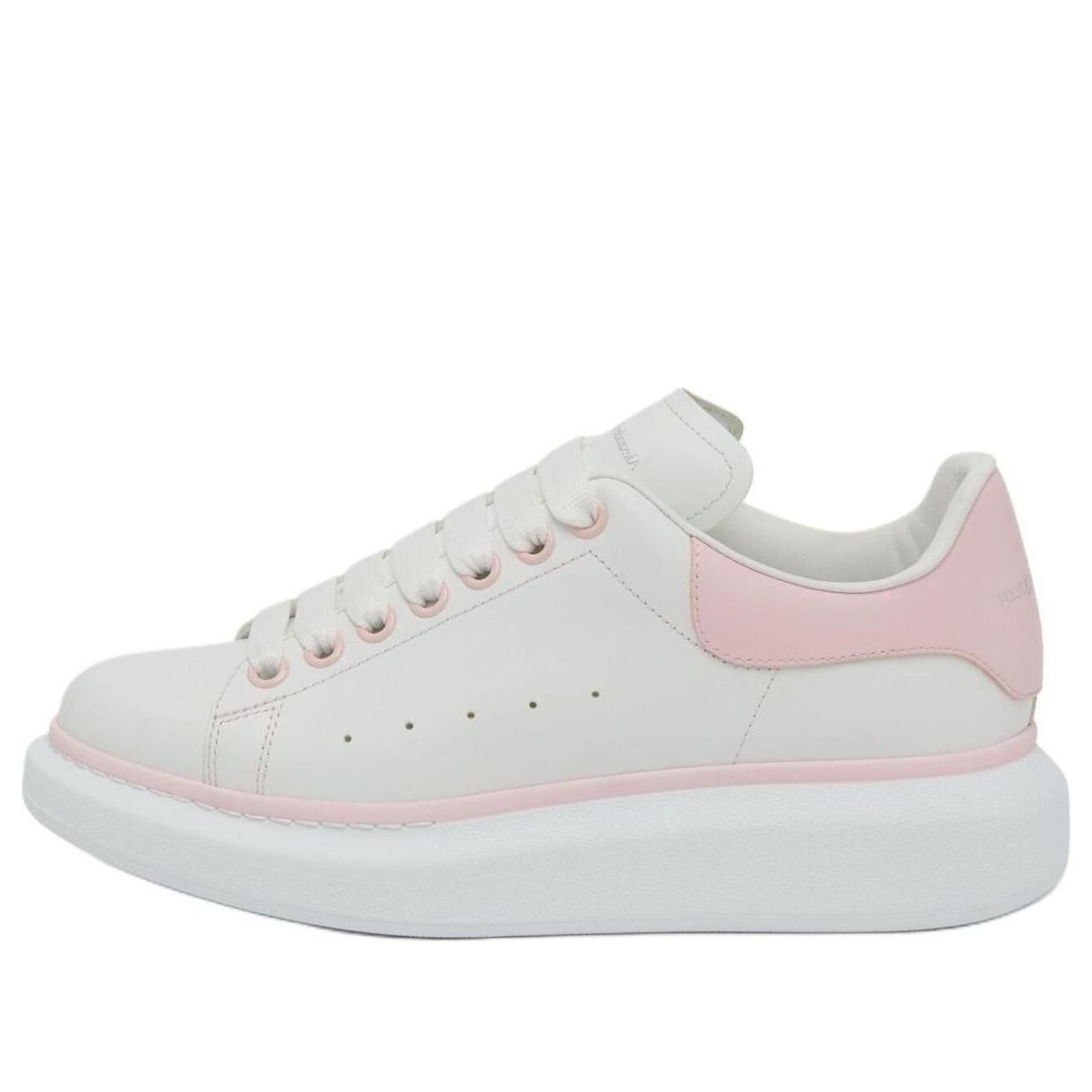 (WMNS) Alexander McQueen Wedge Sole Sneakers 'White and Ice Pink' 718139WIEEP8761