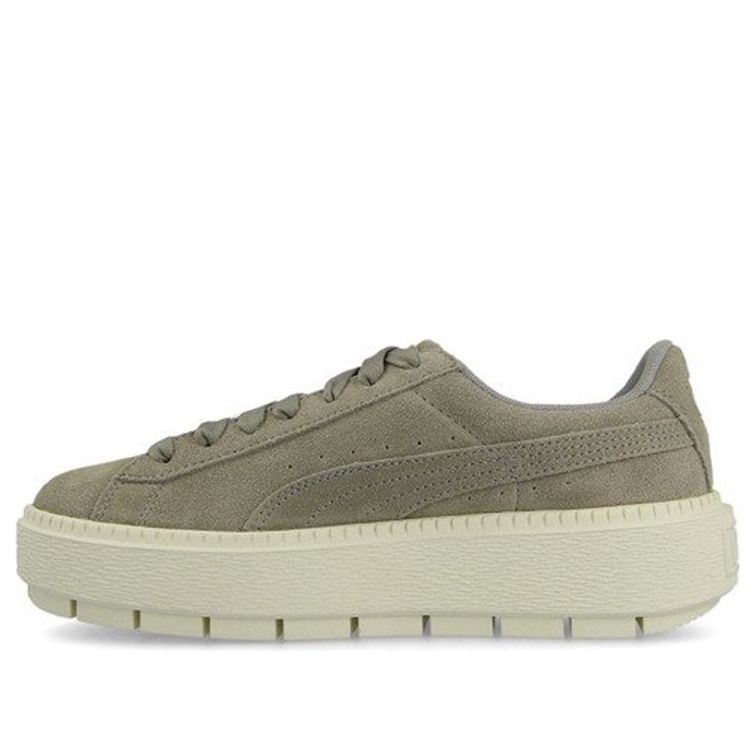 (WMNS) PUMA Platform Trace Low Tops Casual Skateboarding Shoes Green 365830-06