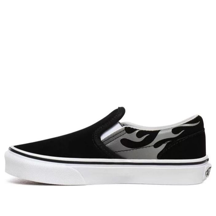 Vans Suede Flame Classic Slip-on Kids 'Black Grey' VN0A4UH8WKJ